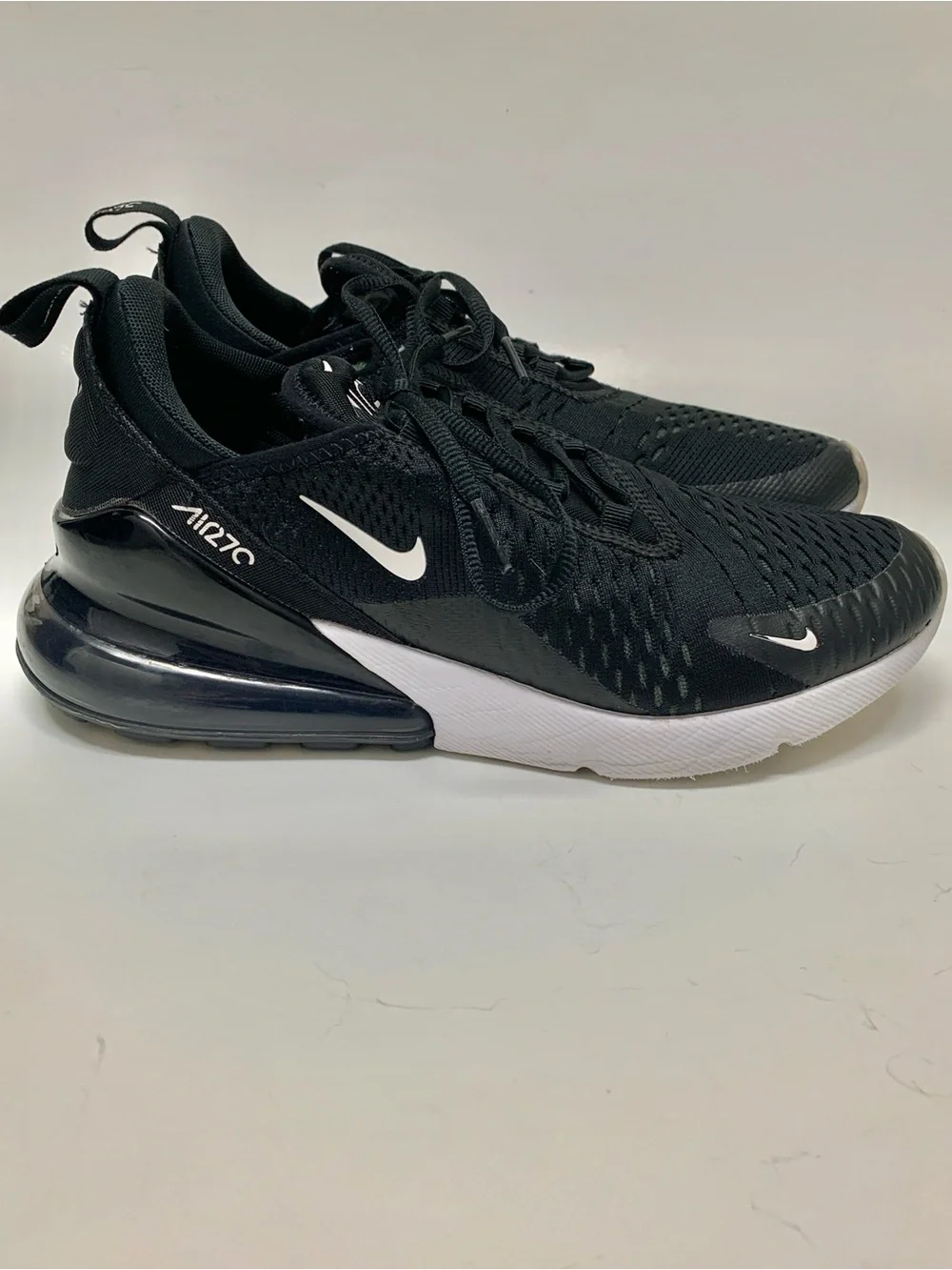 NIKE Air Max 270 Women’s Black White Athletic Lifestyle Shoes AH6789-001 Size 9